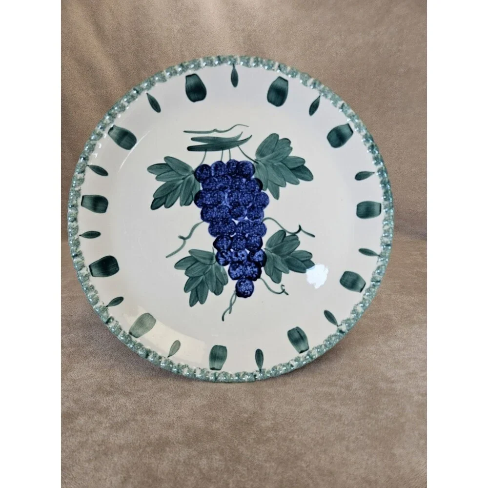 Vintage Blue Ridge Pottery Grape Salad Hand Painted 11.5
